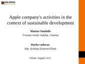 Apple company's activities in the context of sustainable development