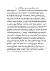 Erdvė J. Biliūno apysakoje „Liūdna pasaka“