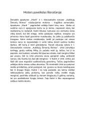 Moters paveikslas literatūroje (Katrės ir Urtės palyginimas)