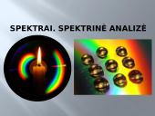 Spektrai. Spektrinė analizė