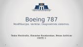 Boeing 787 Modifikacijos. Varikliai. Diagnostinės sistemos