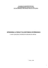 Sprendimų alternatyvų įvertinimas ir išrinkimas