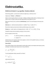 Elektrostatika. Konspektas