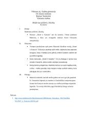 Modernus požiūris į klasiką. Planas