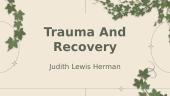 Trauma And Recovery