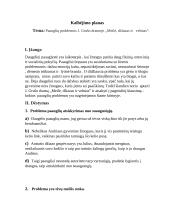 Paauglių problemos J. Grušo dramoje ,,Meilė, džiazas ir velnias“. Planas