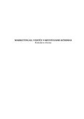 Marketingas: vertės vartotojui kūrimas