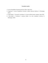 LR prezidento vaidmuo šalies valdymo procese 16 puslapis