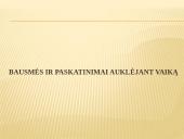 Bausmės ir paskatinimai auklėjant vaiką