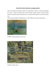 Dailės aprašas. Tapybos kūrinys 6 puslapis