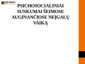Psichosocialiniai sunkumai šeimose auginančiose neįgalų vaiką 14 puslapis