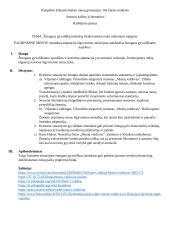 Žmogaus gyvuliškų instinktų išsikerojimas esant tinkamom sąlygom. Planas