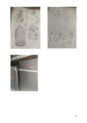 Menų mokyklinis brandos egzaminas, dailės kryptis. Kūrybinio darbo aprašas. Mišri atlikimo technika „Išvada” 9 puslapis