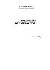 Tarptautinės organizacijos pasaulyje