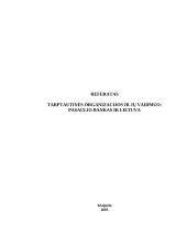 Tarptautinės organizacijos ir jų vaidmuo: Pasaulio bankas ir Lietuva