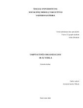 Tarptautinės organizacijos ir jų veikla