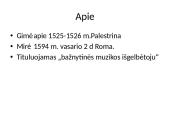 Džovanis Pjerluidžis da Palestrina 2 puslapis