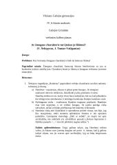 Ar žmogaus charakteris turi įtakos jo likimui? Planas