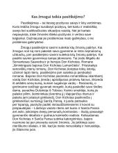 Kas žmogui teikia pasitikėjimo? Rašinys