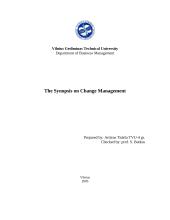 The Synopsis on Change Management