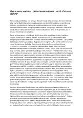 Tėvų ir vaikų santykiai J.Grušo tragikomedijoje ,,Meilė, džiazas ir velnias“