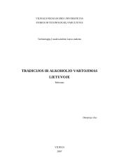 Tradicijos ir alkoholio vartojimas Lietuvoje