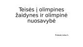 Teisės į olimpines žaidynes ir olimpinė nuosavybė 1 puslapis