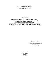Transporto priemonių tarša aplinkai, profilaktikos priemonės