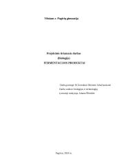 Fermentacijos produktai