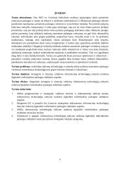 Informacinių technologijų taikymo mokinių ilgalaikės individualios pažangos stebėjimo aspektu 3 puslapis