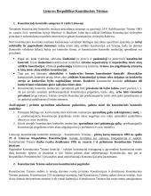 Lietuvos Respublikos Konstitucinis Teismas. Konspektas