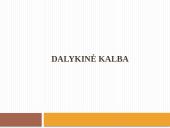 Dalykinė kalba
