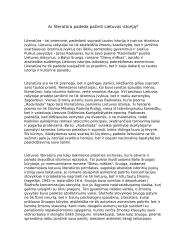 Ar literatūra padeda pažinti Lietuvos istoriją?