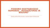 Fiodoro Dostojevskio romanas ,,Nusikaltimas ir bausmė“