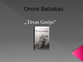 Onore Balzakas  ,,Tėvas Gorijo’’