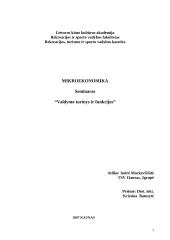 Valdymo turinys ir funkcijos