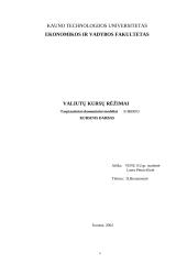 Valiutų kursų režimai