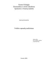 Veiklos sąnaudų mažinimas