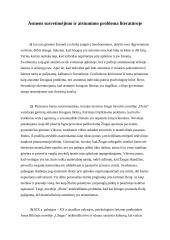 Asmens susvetimėjimo ir atstumimo problema literatūroje