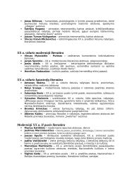 Trumpi rašytojų pristatymai pagal alikotarpius 2 puslapis