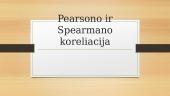 Pearsono ir Spearmano koreliacija