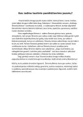 Kas žadina tautinio pasididžiavimo jausmą? (pastraipa)