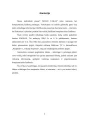 Verslo planas: interneto bei kompiuterinių žaidimų paslaugos IĮ "Mano takas" 3 puslapis