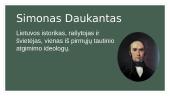 Simonas Daukantas. Pristatymas