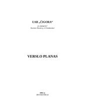 Verslo planas: kaimo turizmas UAB "Čigora"
