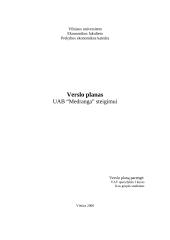Verslo planas: medienos perdirbimas UAB "Medranga"