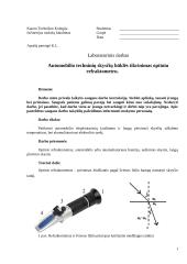 Automobilio techninių skysčių būklės tikrinimas optiniu  refraktometru