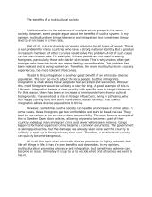 The benefits of a multicultural society