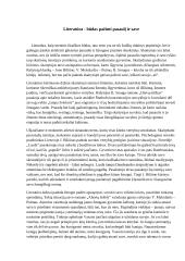 Literatūra - būdas pažinti pasaulį ir save (rašinys)