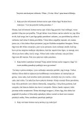 Filmo „Vis dar Alisa“ aptarimas / refleksija